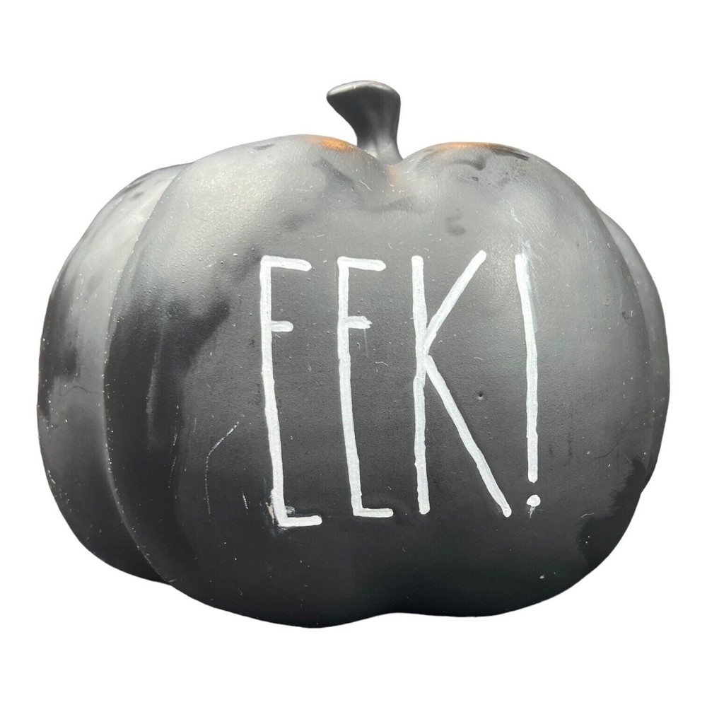 Rae Dunn EEK Ceramic Pumpkin 8" Tall